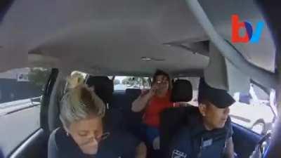 Cops save a girl from choking in Argentina