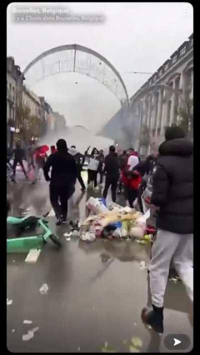 Riots in Brussels to 'celebrate' Morocco beating Belgium at World Cup