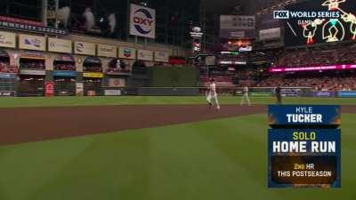 [Highlight] [Highlight] Kyle Tucker hits a solo homer to put the Astros up 1-0 in the second inning!