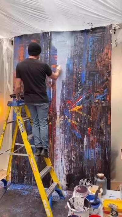 When Throwing Paint Turns into a MASTERPIECE 🔥😯