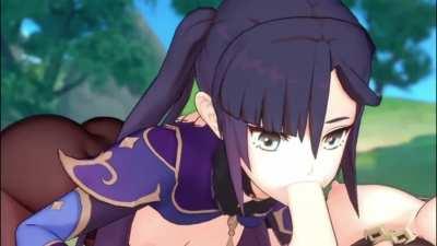 beidou and mona blowjob (sleepykeeper) [genshin impact]