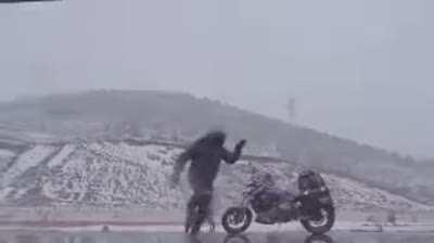 Thanks, I love biker dancing on ice with dog