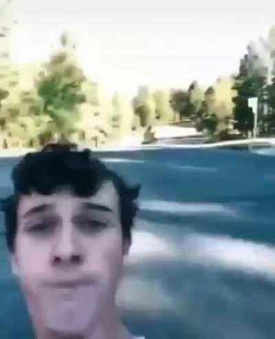 Skateboarding backwards down a hill with no helmet while drinking milk? Sign me up!