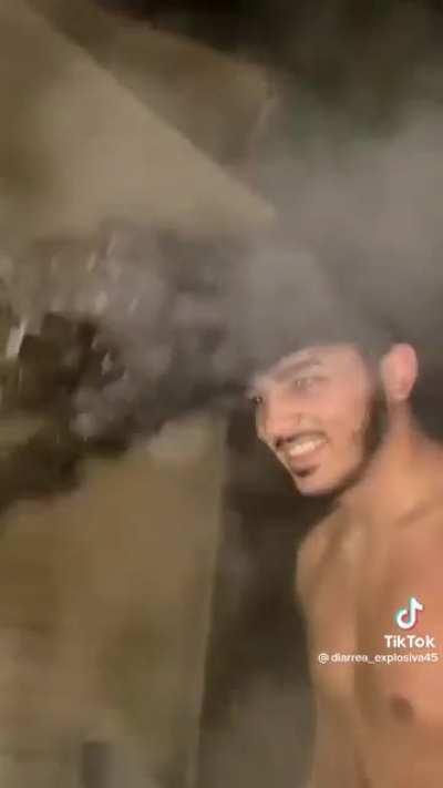 IRL Josuke, whose hair defies gravity