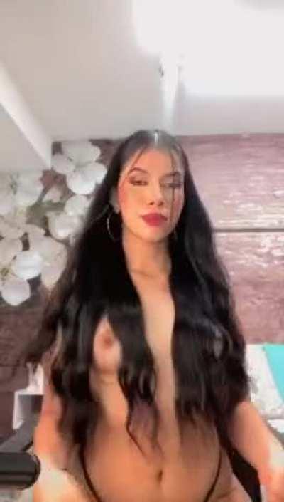 Little puppies peaking through the hair