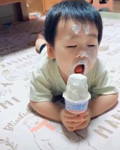 eating ice cream vs nap