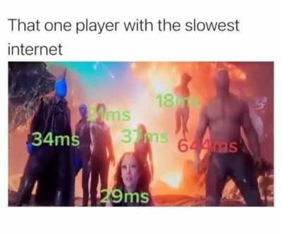 Everything gets so delayed when you have a bad ping 🥴