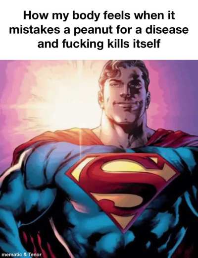 Not actually allergic but the joke was too long winded otherwise