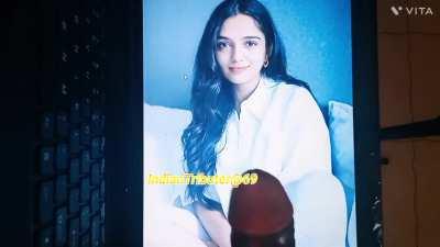 Nasty cum tribute by IndianTributer69 to the sexiest young actress Ahsaas Channa