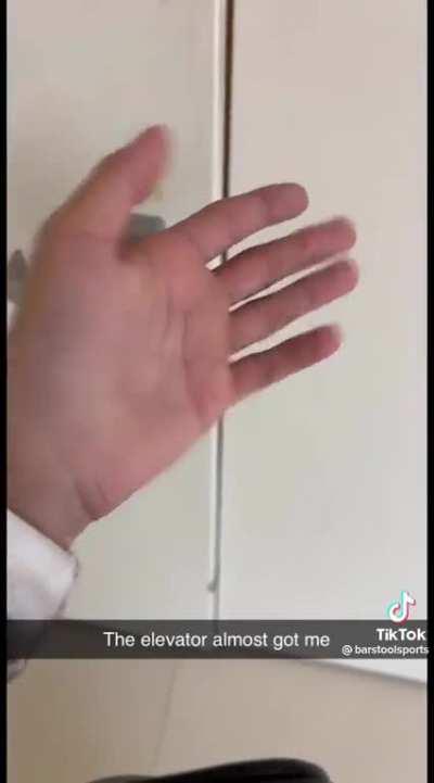 the elevator almost got him
