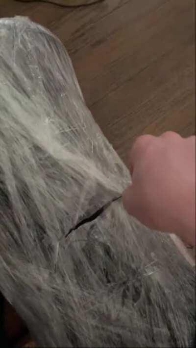 Recently moved. The stretch wrap that covered all our furniture to keep it protected in the truck looked familiar...