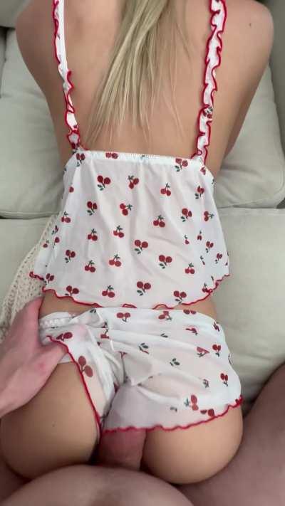 He doesn't even bother taking off my pjs