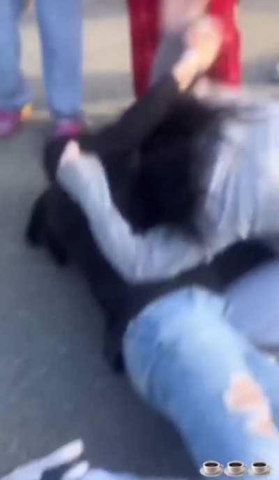 Girl wets herself in heat of the moment while fighting
