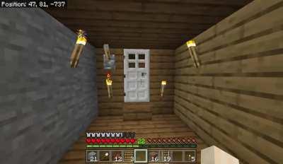 He kept taking my bed, so I built him his own bedroom.