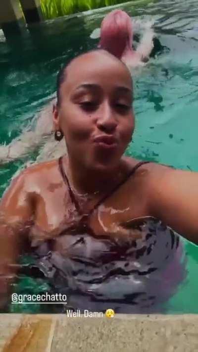In the pool
