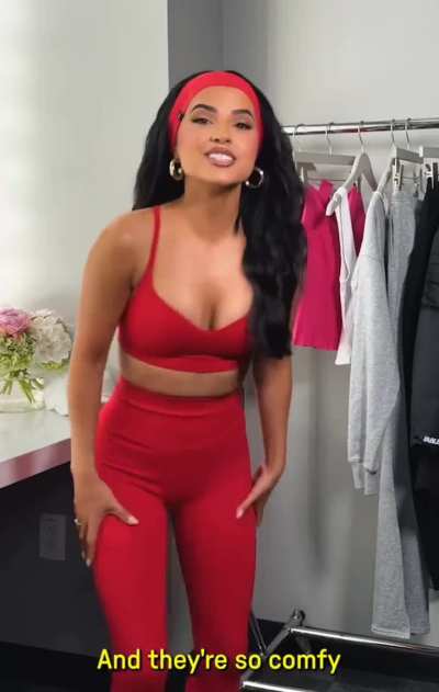 Red Outfit Fabletics Ad