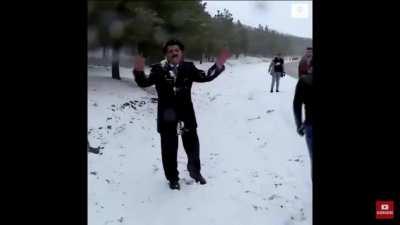 Poor guy was just trying to do his job.