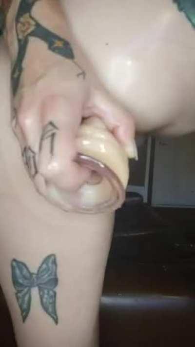 this tattooed girl loves anal sex, would you like to play with her?