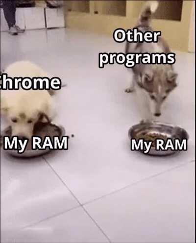 Chrome is h̵̯̽̈́́̀̈́̓̔̀̓ù̵̲͉̩̞͕̮̙͈̝̽́́͒̏̀n̷̡̺̦͐͂̈́̿̌̔͑ģ̴̛͙̫̣̔̇̐̐̾̓r̵͎̼̩͚̓ͅy̸͉̳̥̭̰̻̓̐͛̚. I̷̧͔͈̹̅̎ṯ̴̅ ̴͓̦̈́̓̄m̸̦̙̞̅͌̓ù̵̬̣̅̉s̸̨̪̺̐͜t̵̡̙̟̾̿ ̴̖̕͘b̷͓̄̀͌̔͛ę̸̧̠͚͆͜ ̶͉̬̥͍͔́̍͂͝f̶̧̭͇̺̍͊e̵͓̯͖̓͆͠d̶͇͑̔