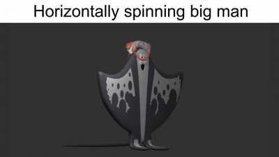 horizontally spinning big man