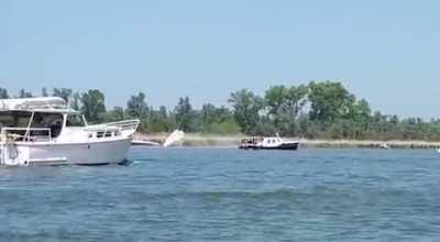 To pass over a sandbank [OC]