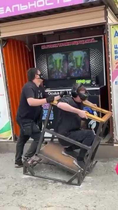 A virtual reality ride done differently.