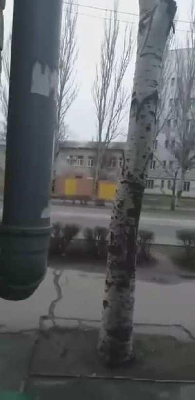 Russians firing at a hospital in Melitopol. Feb 25.