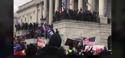 MAGA protesters have occupied the steps of the U.S. Capitol