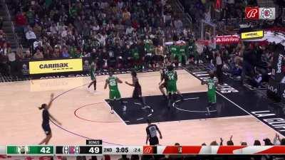 [Highlight] Reggie Jackson makes Shrouder touch the earth and knocks down a three