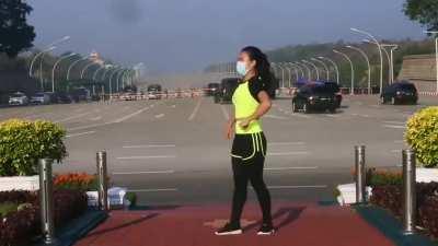 Inspired by u/GrumpyGrem 's post about the Myanmar Aerobics Video girl, I bring you the edited version