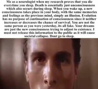 Sleeping was just the idea created