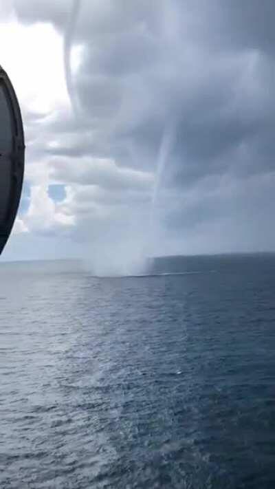 Waterspouts near offshore rig GULF OF MEXICO