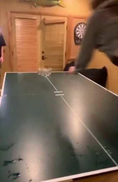 Just a nice game of beer pong