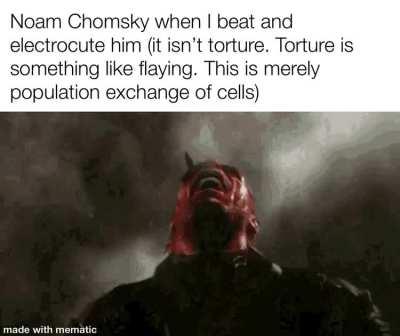 Meme I found in discord (Chomsky is a denier of communist crimes like Khmer Rouge)