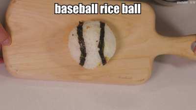 baseball rice ball