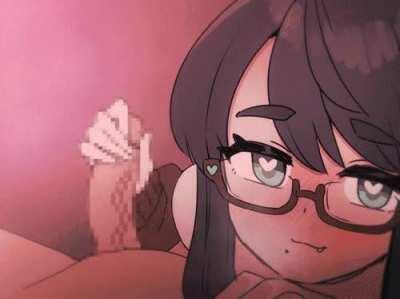 Giving a nice Handjob