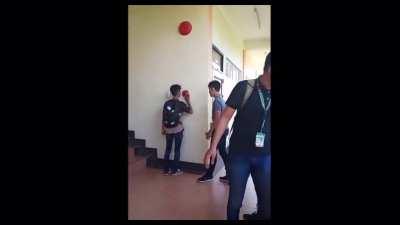 Playing with a fire alarm