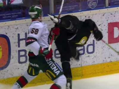 Scary moment from todays SHL game between Brynäs and Frölunda.