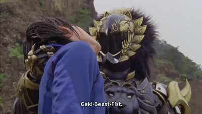 Some brutal ass Gekiranger moment