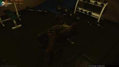 Managed to unlock the gym and workout