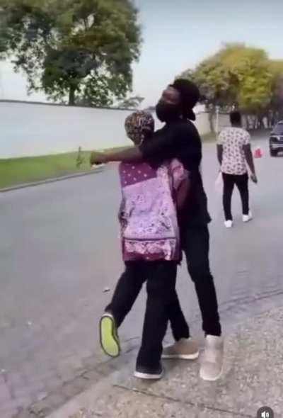 Messing around, not a care in the world