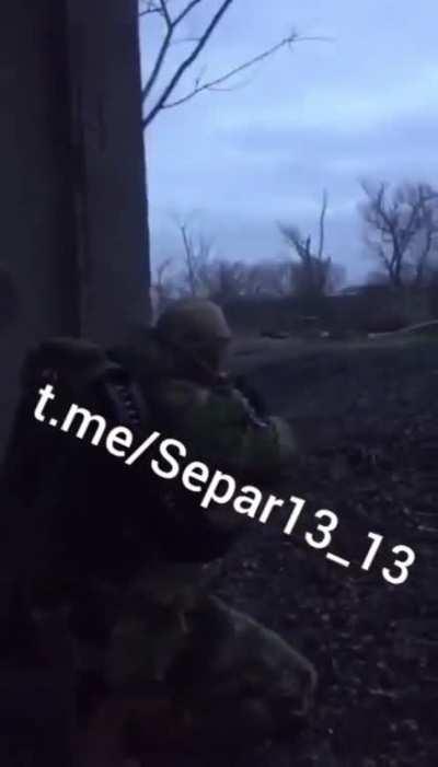 Russian shoots a chain gun? across a river (date unknown) 