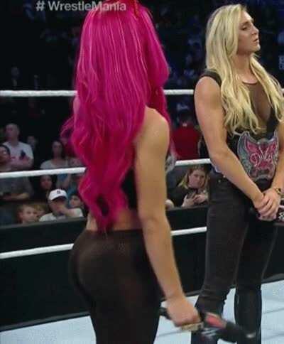 Sasha Banks' ass in tight pants