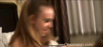 Hot black girl getting her ass sniffed