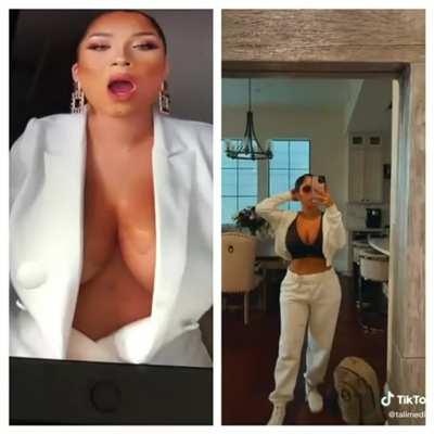 Aftermath of Cum Tribute for busty TikTok babe @Talimedina