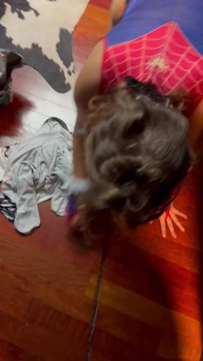 Spider girl obedience training