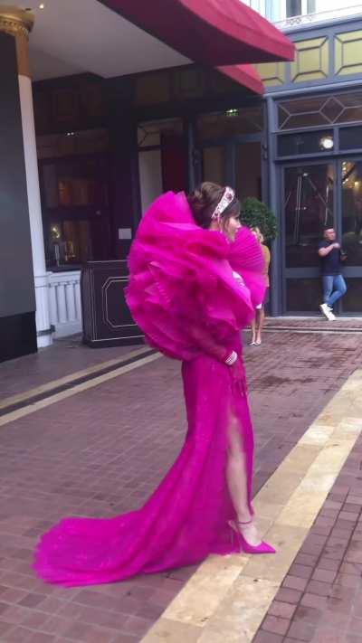 Urvashi Rautela walking the red carpet in morning and doing escort duties at the night 