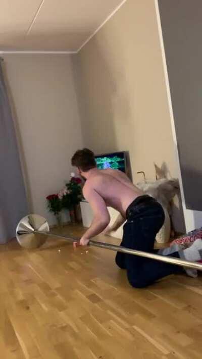 HMB while I do this sick pole dance move