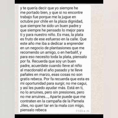 Para celebrar nuestros 100000 weones, hice un remix llamado «Papito Corazón Rebeca Macdonald Pamela Jiles»