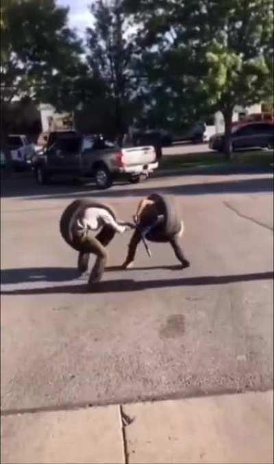 an incredible clash of swordsmen